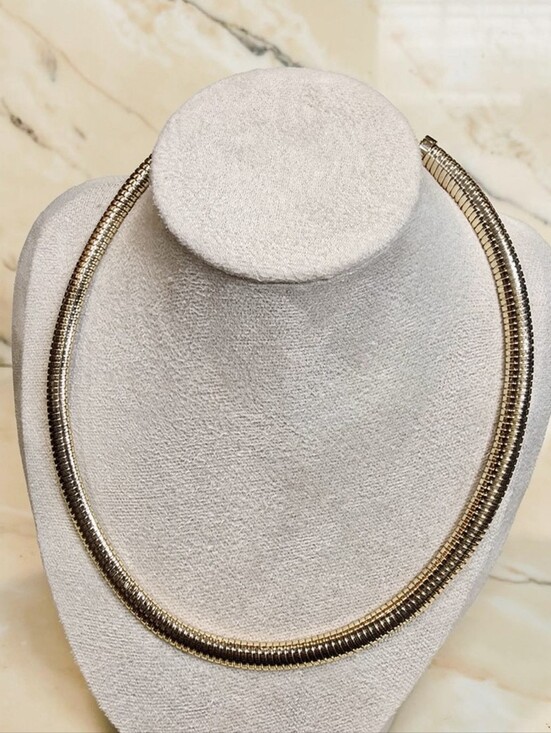 Ralph Lauren Jewelry - Lauren Ralph Lauren Vintage Gold Tone Omega Collar Choker Necklace